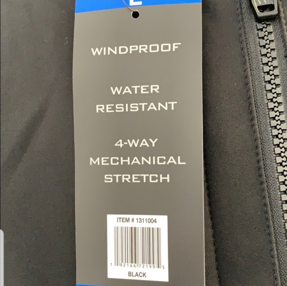 Weatherproof Mens Stretch Tech Black Heavy Jacket Windproof Water Resistant - Picture 7 of 7